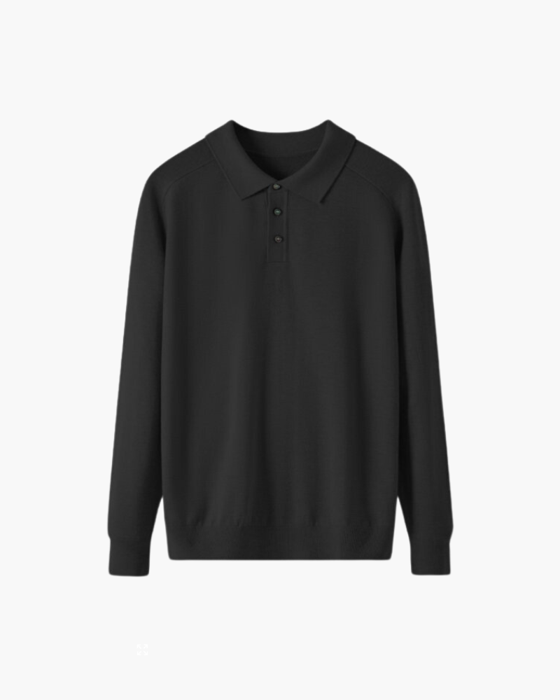 Wool Polo - Black